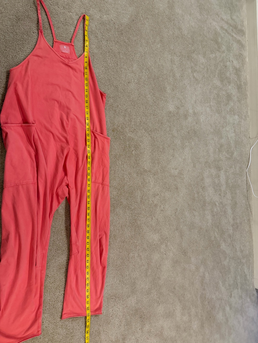 FP Free People Movement Hot Shot One Piece s Coral Pink Orange Jumpsuit - Picture 7 of 11